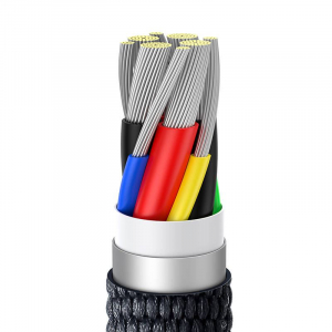 Baseus Crystal Shine USB-C-USB-C kábel, 100W, 2m, fekete (CAJY000701)