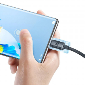 Baseus Crystal Shine USB-A - USB-C kábel 100W 1.2m fekete (CAJY000401)
