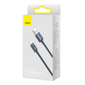 Baseus Crystal Shine USB-A - USB-C kábel 100W 1.2m fekete (CAJY000401)