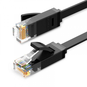 UGREEN RJ45 lapos h&aacute;l&oacute;zati k&aacute;bel Cat.6 UTP 15m fekete (50180)