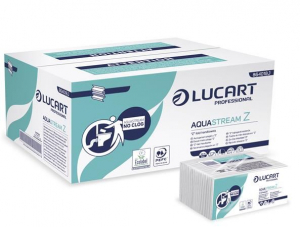 Lucart Aquastream kéztörlő Z hajtogatott fehér (864018)