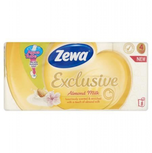 Zewa Exclusive toalettpapír 8 tekercses almond milk (29434)