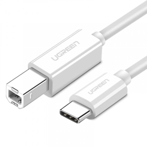 UGREEN US241 USB-C - USB-B nyomtatókábel 1.5m fehér (40417)