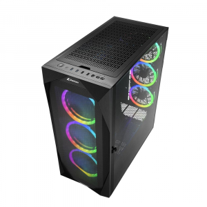 Sharkoon REV300 táp nélküli ablakos ház fekete (4044951032129)