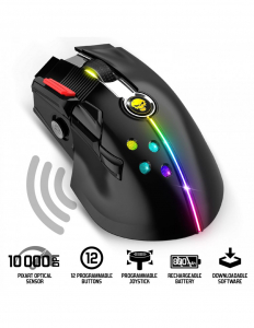 Spirit Of Gamer XPERT-M600 vezeték nélküli optikai Gaming egér fekete (S-XM600RF)