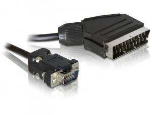 Delock 65028 SCART kimenet –-> VGA bemenet 2 m kábel