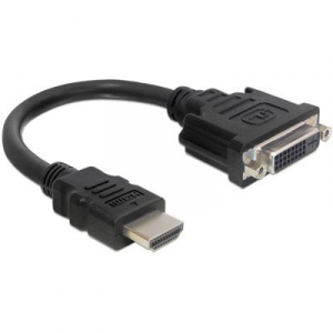 Delock 65327 HDMI 19 pin male --> DVI 24+1 (DVI-D) female 20cm adapter