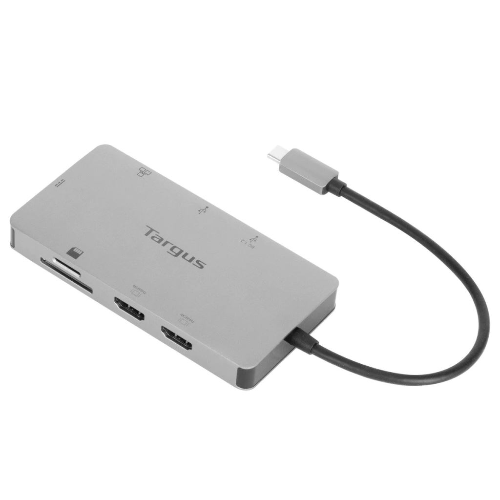 Targus USB-C Dual HDMI 4K Docking Station 100W PD Pass-Thru Dokkoló állomás szürke (DOCK423EU)