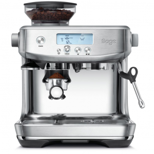 Sage The Barista Pro Espresso g&eacute;p k&aacute;v&eacute;dar&aacute;l&oacute;val sz&aacute;lcsiszolt rozsdamentes ac&eacute;l (SES878BSS)