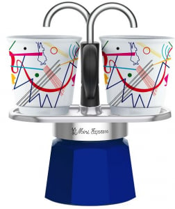 Bialetti mini Express Kandinsky 2 személyes kotyogós kávéfőző szett (1407/NP)