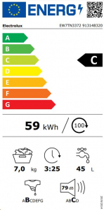 Electrolux EW7TN3372 felültöltős mosógép