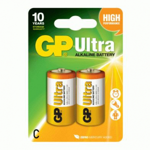 GP 1.5V Ultra alk&aacute;li 14AU baby(C) elem (2db/bliszter) (GP14AU-2UE2)