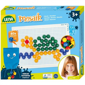 Lena: Mosaik &Aacute;ttetszo p&ouml;tyi kreat&iacute;v k&eacute;szlet 15mm 80db-os (35624)
