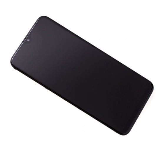 Samsung A202 Galaxy A20e kompatibilis LCD modul kerettel, OEM jellegű, fekete (GH82-20186A)