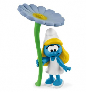 Schleich Törpilla Hupikék törpike figura virággal (20828)