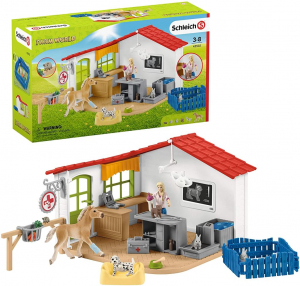 Schleich állatorvosi rendelő állatkákkal (42502)