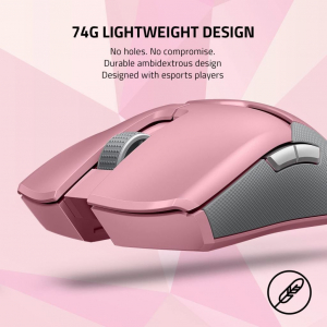 Razer Viper Ultimate vezeték nélküli tölthető gaming egér Quartz - rózsaszín-szürke (RZ01-03050300-R3M1)
