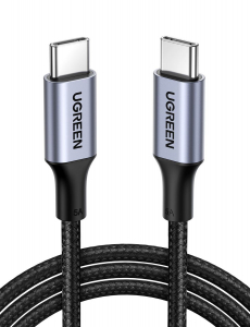 UGREEN US316 USB-C k&aacute;bel, 100W, 1m, fekete (70427)