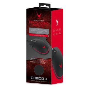 OMEGA VSETMPX5 optikai gamer eg&eacute;r + eg&eacute;rpad fekete