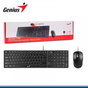 Genius SlimStar C126 billentyűzet + egér fekete