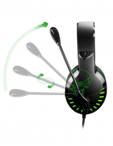 Spirit of Gamer PRO-H3 mikrofonos fejhallgató fekete-zöld (MIC-PH3XXS)