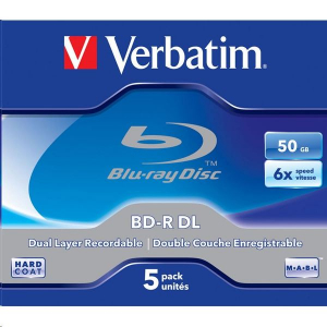 Verbatim BD-R DL 50GB 6x Dupla Rétegű Blu-Ray lemez (BRV-6DL 50GB 6X)