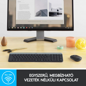 Logitech MK470 vezeték nélküli US billentyűzet + optikai egér (920-009204)