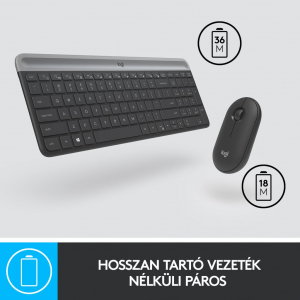 Logitech MK470 vezeték nélküli US billentyűzet + optikai egér (920-009204)