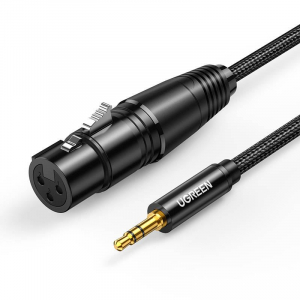 UGREEN AV182 XLR- AUX, 3.5mm, k&aacute;bel, 1m, fekete (20763)