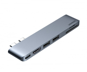UGREEN CM380 USB-C hub adapter MacBook Air / Pro készülékhez szürke (80856)