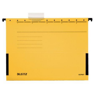 Leitz "Alpha" függőmappa oldalvédelemmel A4 sárga (E19860015)