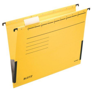 Leitz "Alpha" függőmappa oldalvédelemmel A4 sárga (E19860015)