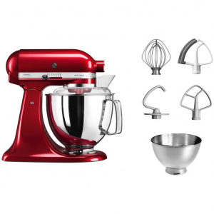 KitchenAid Artisan robotgép 4,8 literes és 3 literes tállal piros (5KSM175PSEER)