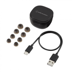 Audio-Technica ATH-SQ1TWBK TWS Bluetooth fülhallgató fekete