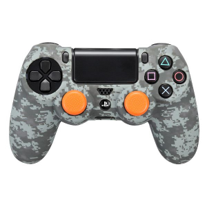FR-TEC Digital Black PS4 kontroller gumiborítás és analóg kupak szürke (FT0023)