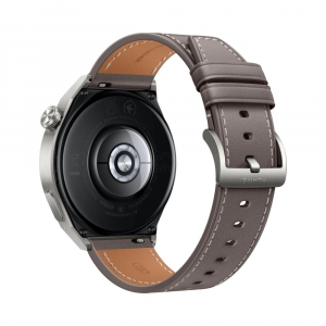 Huawei Watch GT 3 Pro Titanium okosóra, Titánium óratok, szürke bőr szíj (55028467)