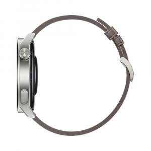 Huawei Watch GT 3 Pro Titanium okosóra, Titánium óratok, szürke bőr szíj (55028467)