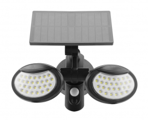 Entac napelemes fali l&aacute;mpa LED SMD 2 fejjel PIR-rel (ESL2H-SMD)