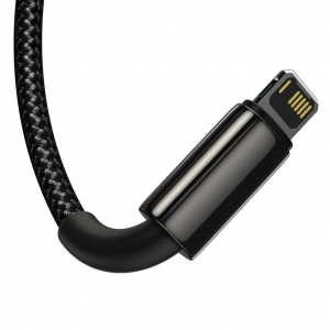 Baseus Tungsten Gold 3az1-ben USB-A --> USB-mikro/USB-C/Lightning 3,5 A 1.5m fekete (CAMLTWJ-01)