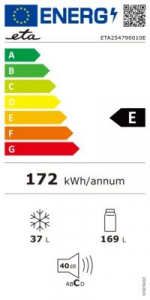 Eta 254790010E felülfagyasztós hűtőszekrény inox
