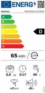 Electrolux EW6TN3062H felültöltős mosógép