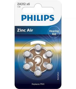 Philips Minicells hallókészülék elem PR41 (ZA312B6A/00)