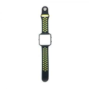 Cellect Fitbit Blaze szilikon óraszíj fekete-zöld (CEL-STRAP-BLAZE-BKG)