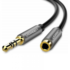 UGREEN AUX jack audio hosszabbító kábel 3.5mm 1m fekete-szürke (10592)