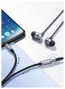 UGREEN AUX jack audio hosszabbító kábel 3.5mm 1m fekete-szürke (10592)