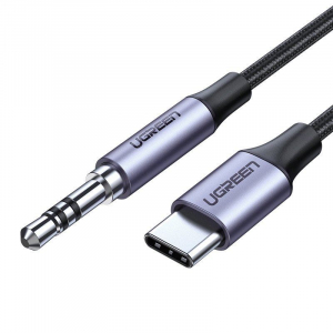 UGREEN AV143 Jack 3,5 mm - USB-C AUX k&aacute;bel 1m fekete-sz&uuml;rke (30633)