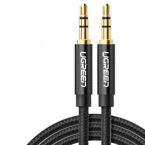 UGREEN AV112 AUX 3.5mm jack összekötő kábel 2m fekete (50363)
