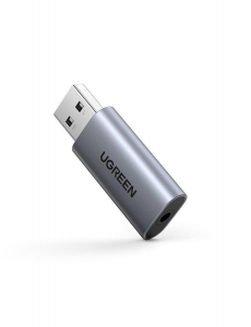 UGREEN CM383 USB-AUX mini jack 3.5mm audio adapter szürke (80864)