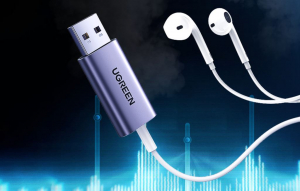 UGREEN CM383 USB-AUX mini jack 3.5mm audio adapter szürke (80864)