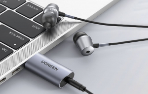 UGREEN CM383 USB-AUX mini jack 3.5mm audio adapter szürke (80864)